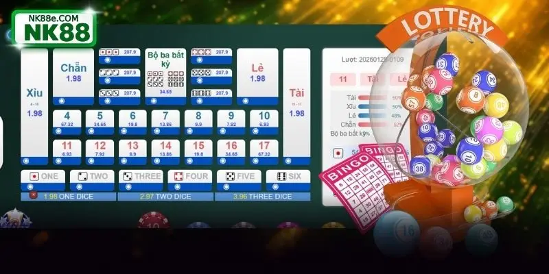 Loại xổ số NK88 dễ trúng lớn